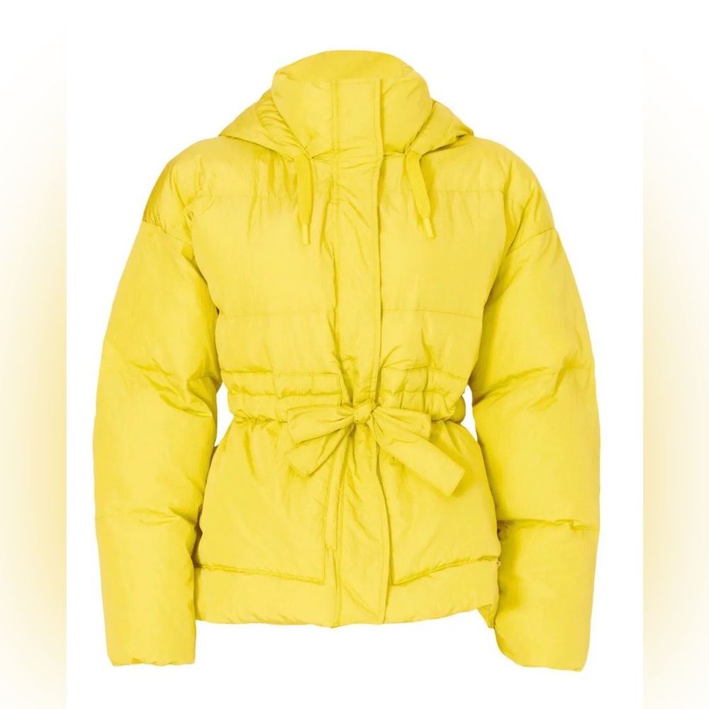 OOF Yellow Women's Puffer Coat 46/US 10 - Picture 5 of 12
